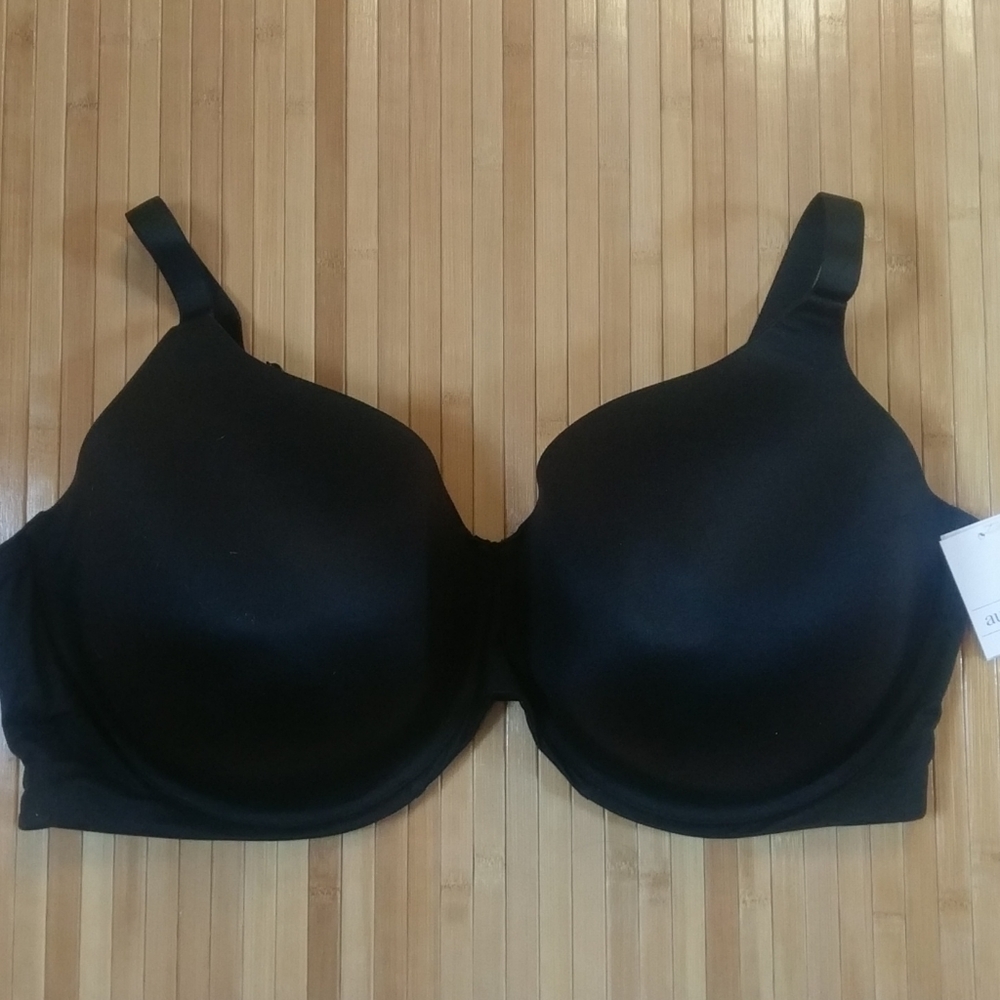 Auden Superstar T-Shirt Black Bra Sz 48DDD NEW